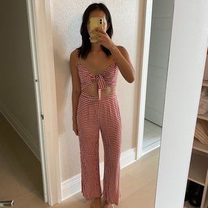 Reformation gingham set XS